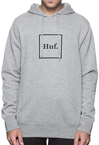 HUF Box Logo Pullover Hoodie Grey Heather L パーカー_画像1