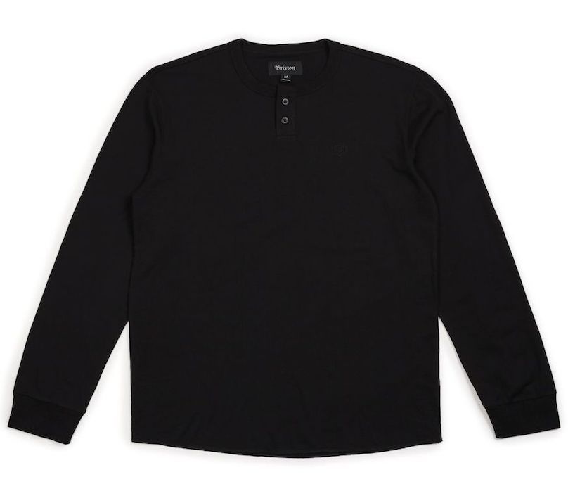 Brixton B-Shield L/S Henley T-Shirt Black XS Tシャツ_画像1