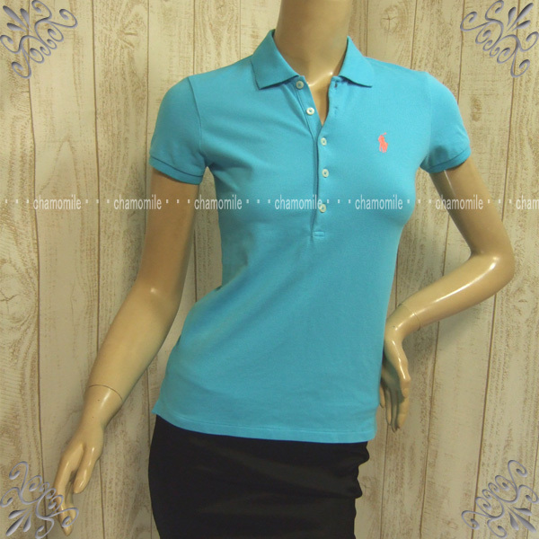  beautiful goods PORO RALPH LAUREN* Polo Ralph Lauren * size XS deer no. Logo embroidery polo-shirt light blue standard practical use piling put on beautiful Silhouette Golf smaller 