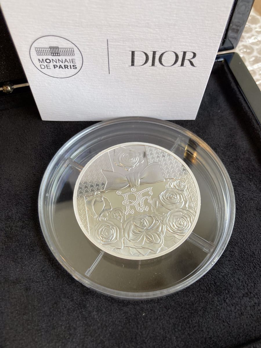 未使用品 DIOR公式 ディオール 5オンス銀貨 50ユーロ シルバー