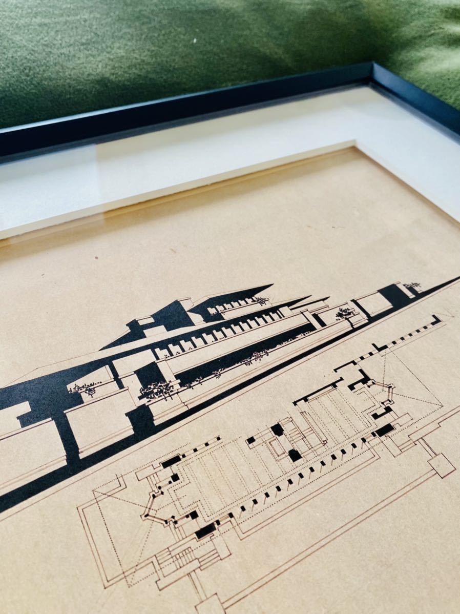 激レア　限定品　フランクロイドライト　Frank Lloyd WRIGHT LIMITED Ed. 世界遺産　Robie House ロビーハウス　額縁付き　模写_画像4