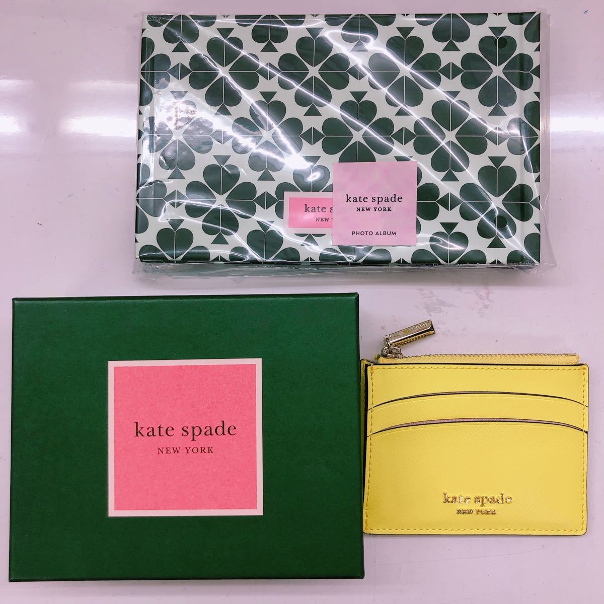kate spade ケイトスペード パスケース コインケース 定期入れ 小銭入れ カードケース イエロー