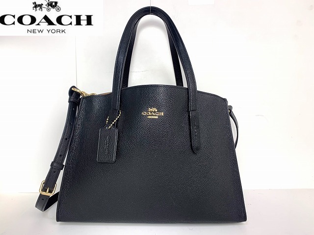 新品 コーチ チャーリー キャリーオール 2way ショルダーバッグ レザー ...