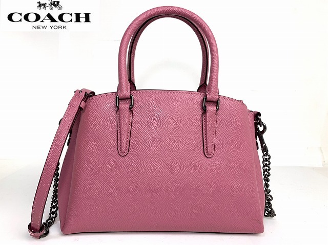  beautiful goods * free shipping * Coach COACH Cross g lane leather 2WAY shoulder bag handbag 