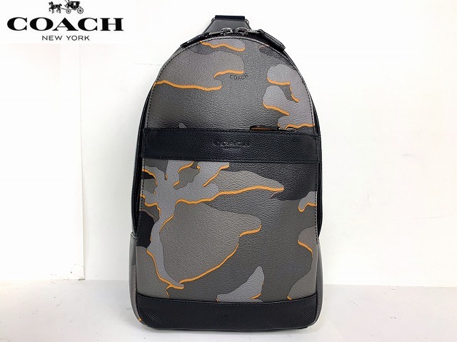 良品 送料無料 完売モデル コーチ メンズ COACH カモフラージュ