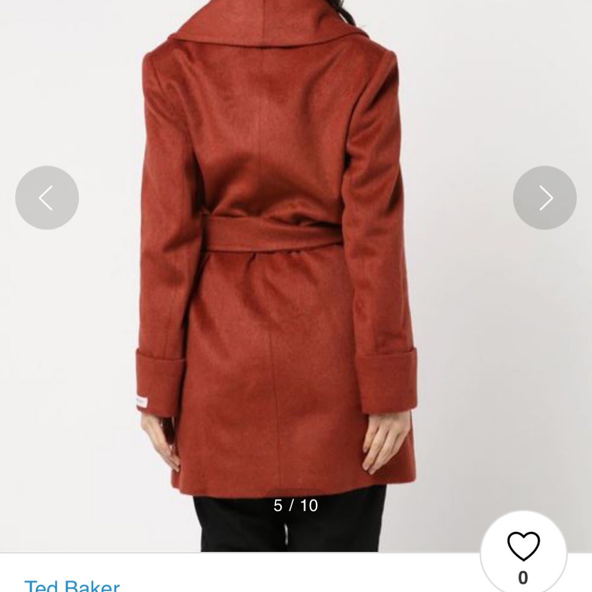 テッドベイカー TED BAKER コート ブリックカラー ラップコート | www