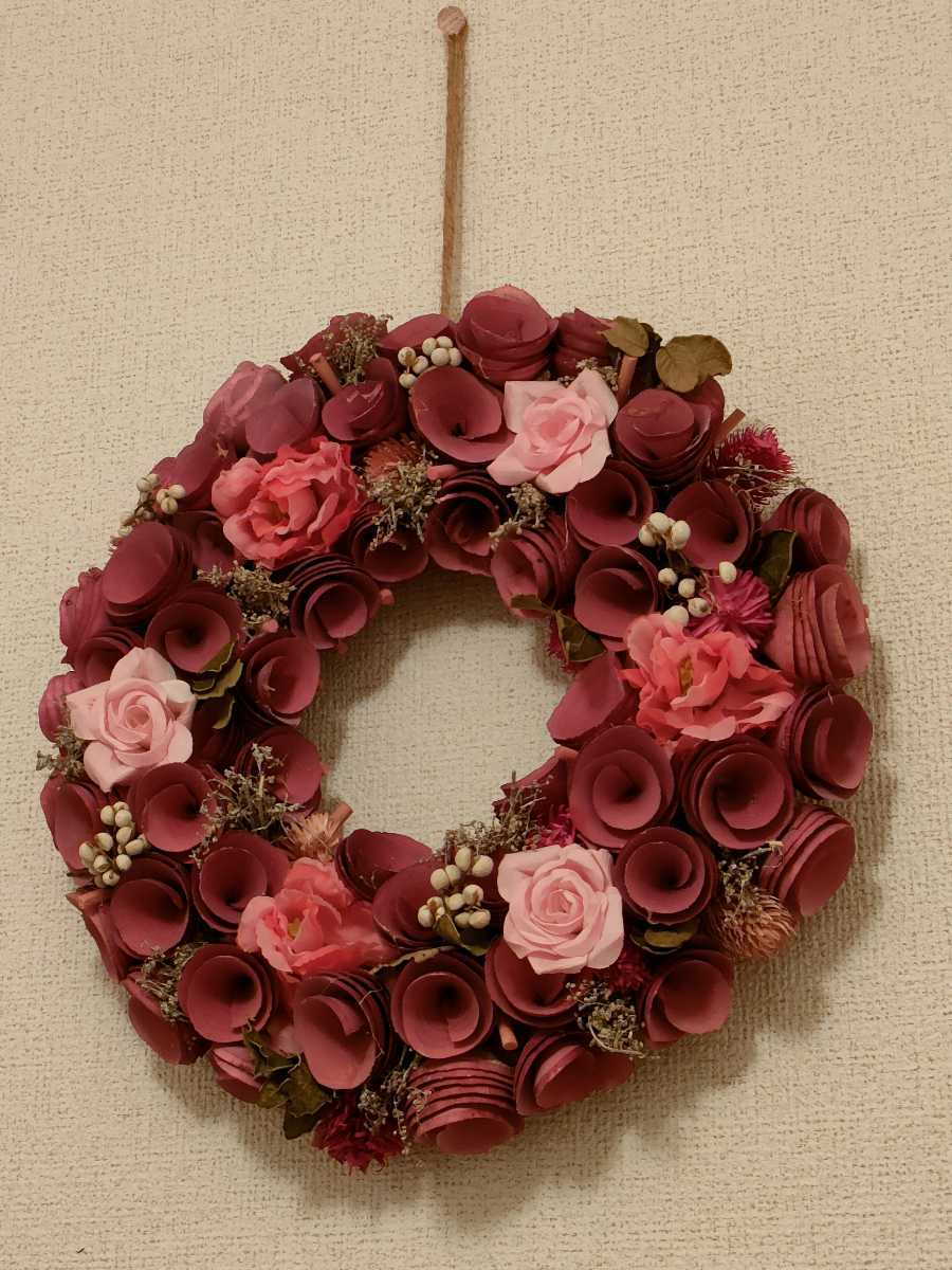 [ new goods ] one annual ornament .. flower lease!( wine red ) entranceway .. part shop. decoration .! in present .!