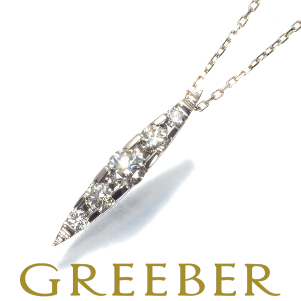 カシケイ K18BG ダイヤ 定価15万 ネックレス ネイキッド 0.30ct