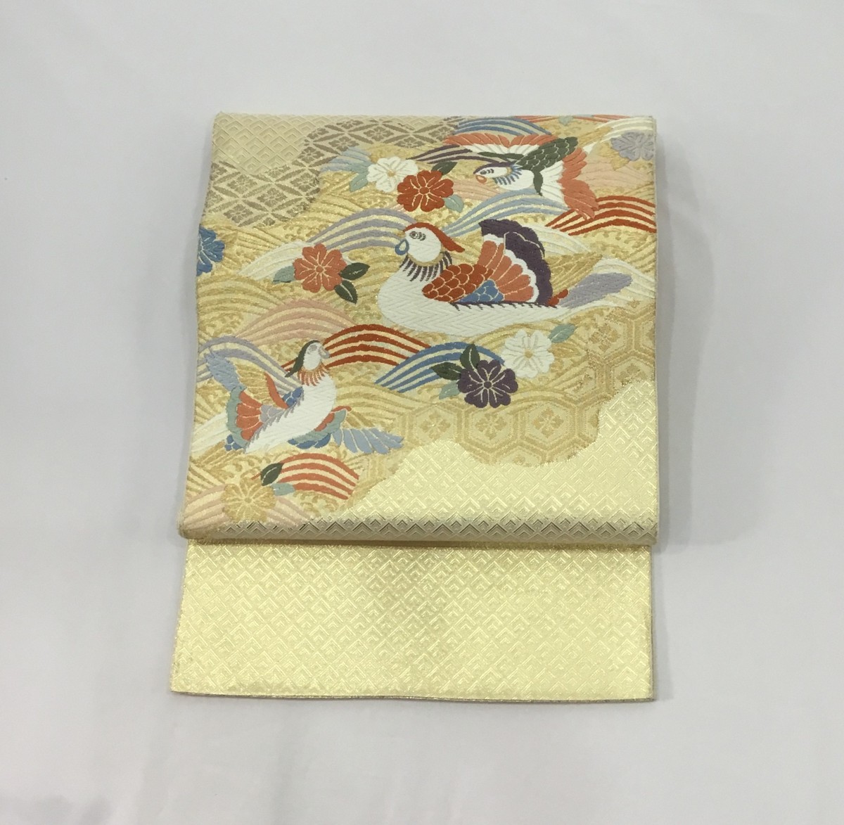 【超特価sale開催】 袋帯/佐賀錦/未使用品/正絹/美品/おしどり文様/仕立上がり【ゆずりは】4273 仕立て上がり 【超特価sale開催】 袋帯/佐賀錦/未使用品/正絹/美品/おしどり文様/仕立上がり【ゆずりは】4273 仕立て上がり