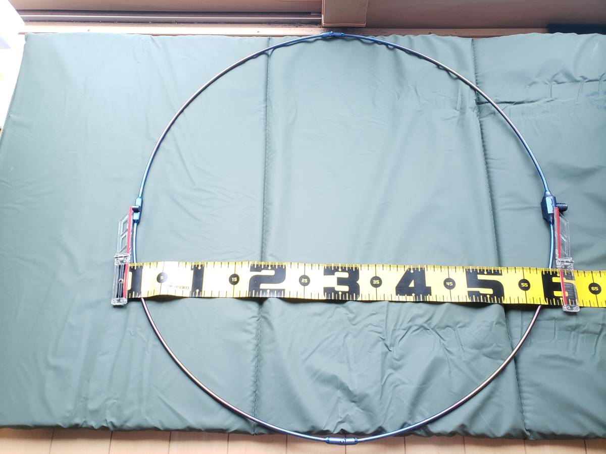 美品 タモ枠 四ツ折 チタン 60cm タモ枠四ツ折り 宇崎日新 ゼロサム タモ枠(四ツ折り)チタンレインボー 45