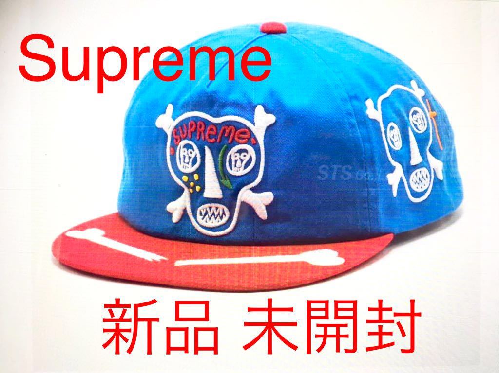 新品 未開封◆Supreme x Clayton Patterson Cap◆21SS シュプリームクレイトン パターソン コラボ スカル刺繍 キャップ