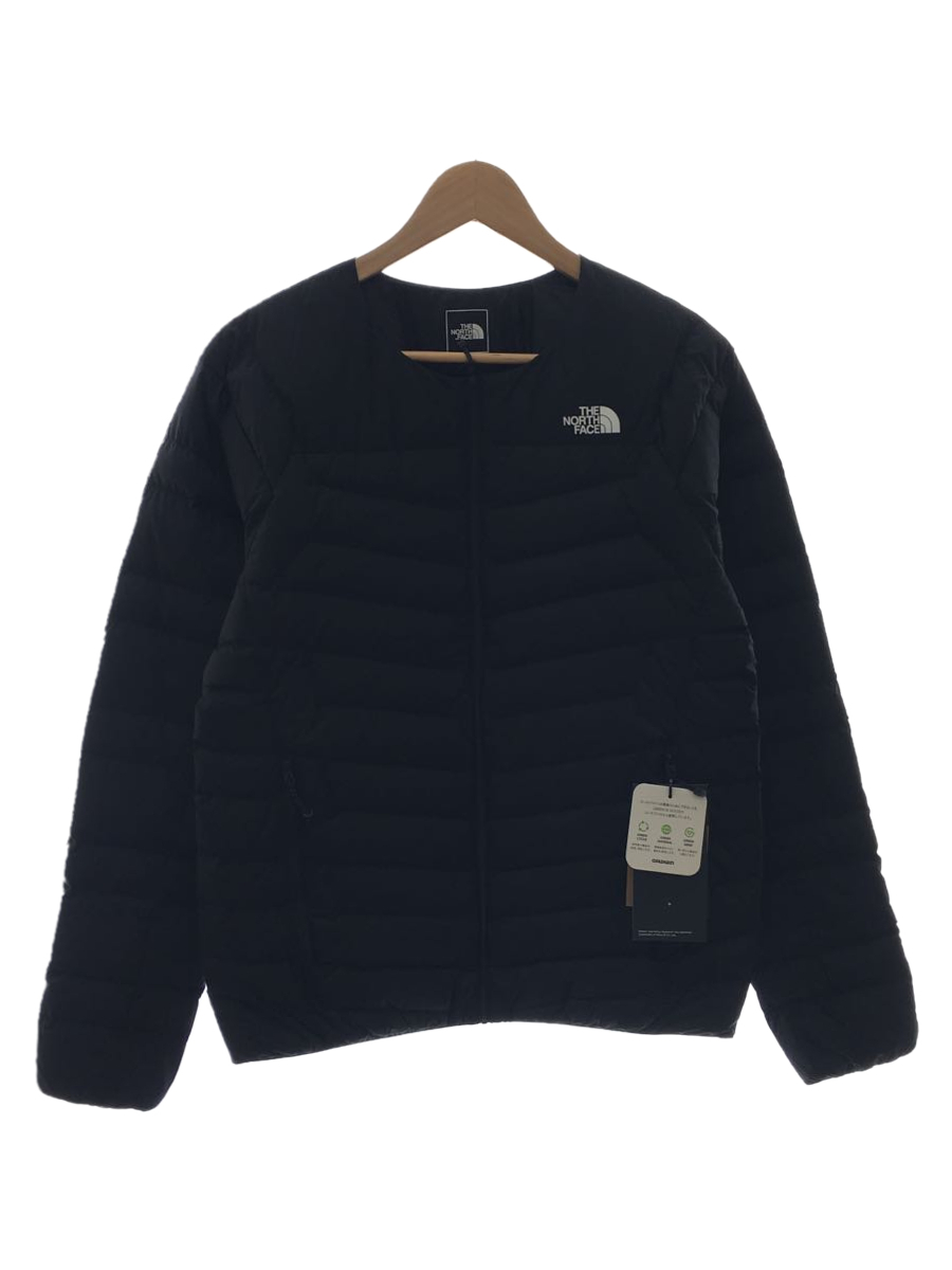 THE NORTH FACE◆THUNDER ROUNDNECK JACKET_サンダーラウンドネックジャケット/M/ナイロン/BLK/無地 その他