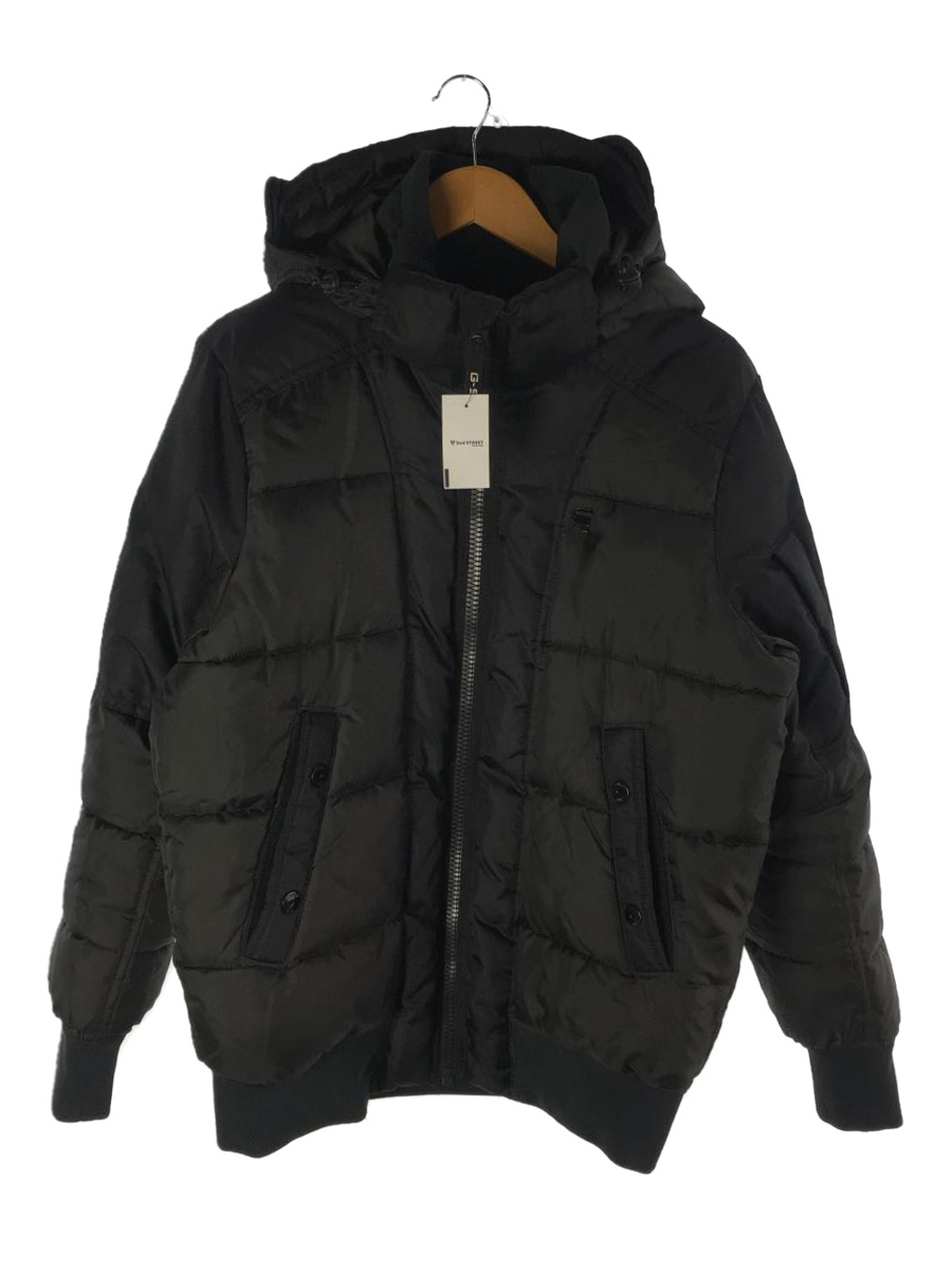 G-STAR RAW◆Whistler Quilted Hooded Bomber/ダウンジャケット/M/ポリエステル/BLK その他