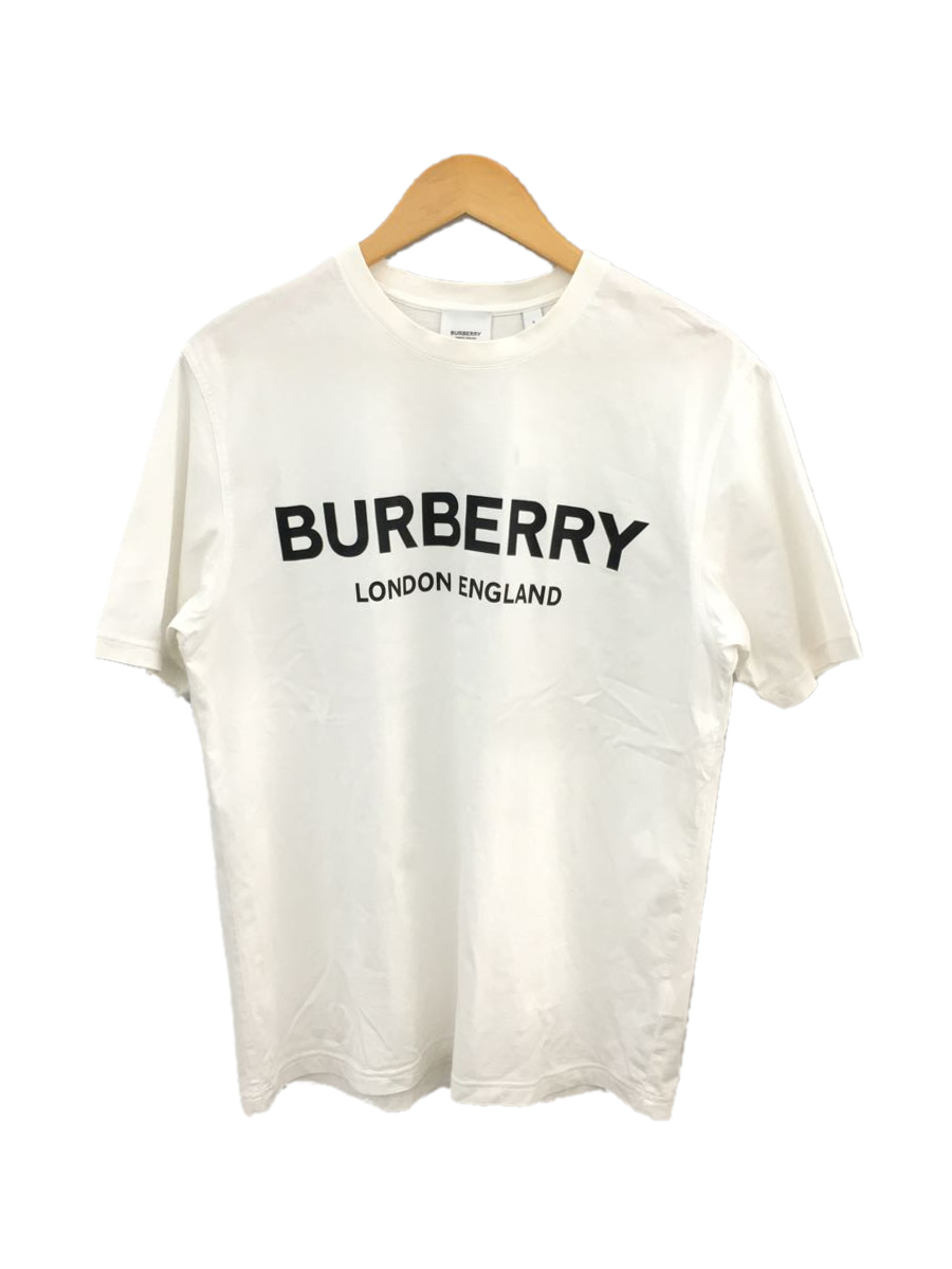 BURBERRY LONDON◇8009495/Tシャツ/S/コットン/WHT/19SS/ロゴプリントT