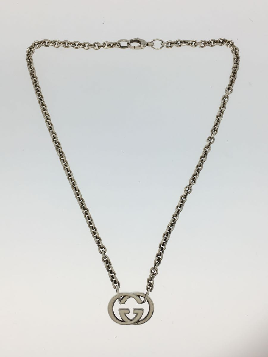GUCCI◇190489-J8400-8106/インターロッキングG/ネックレス/SV925/銀