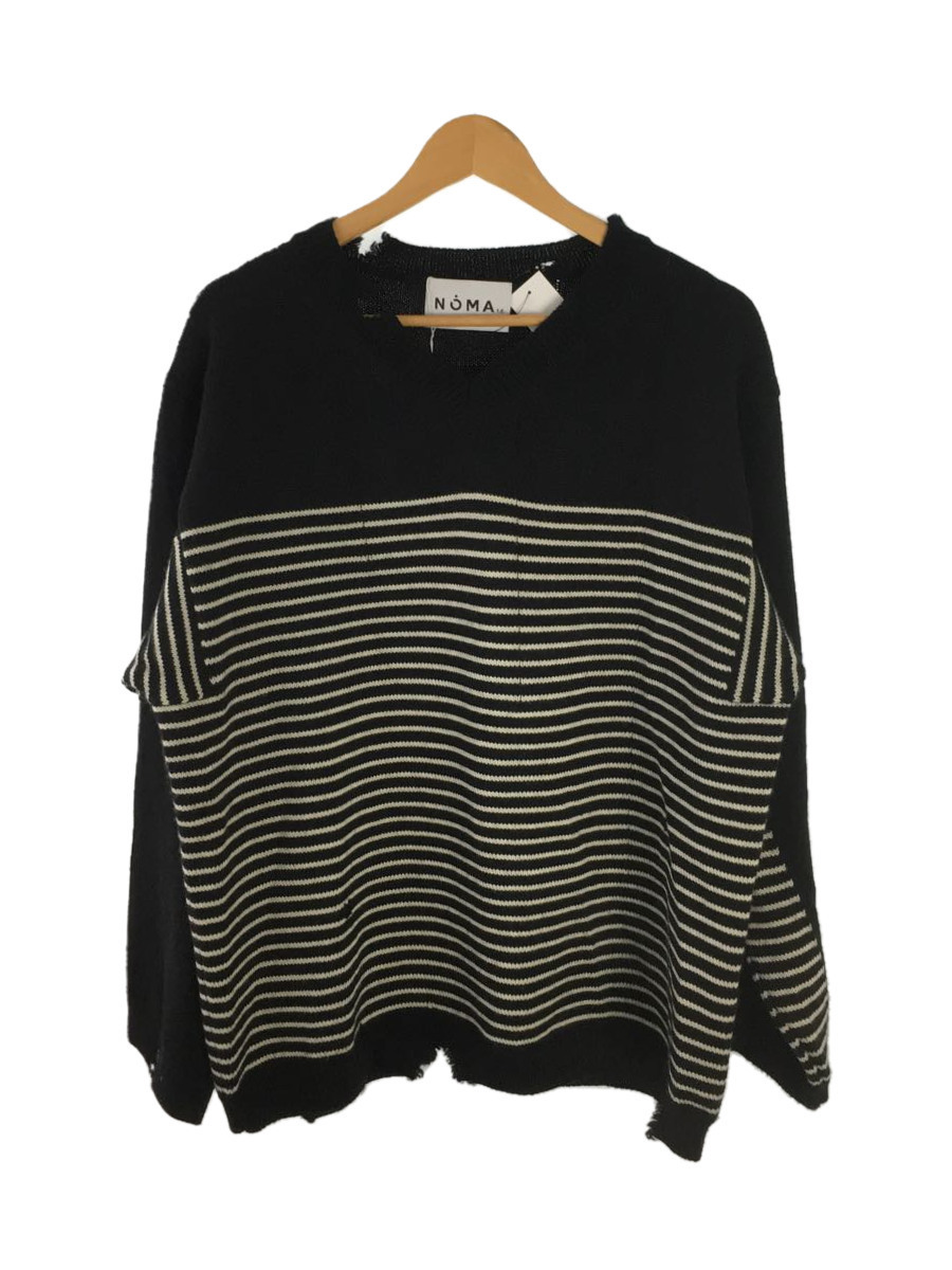 NOMA t.d.◇Damage Stripe ニット/セーター/S/ウール/BLK/ボーダー/N32