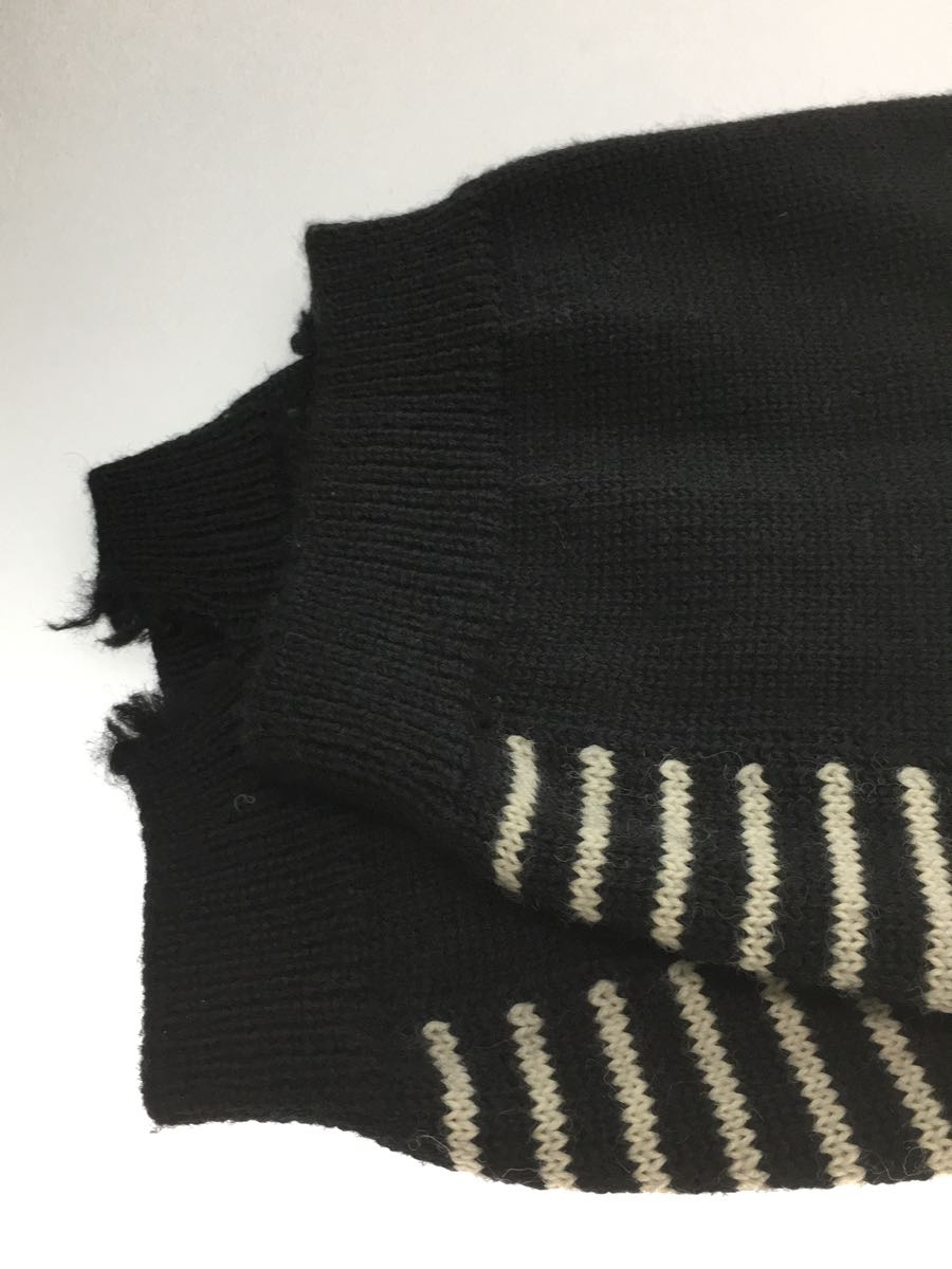 NOMA t.d.◇Damage Stripe ニット/セーター/S/ウール/BLK/ボーダー/N32