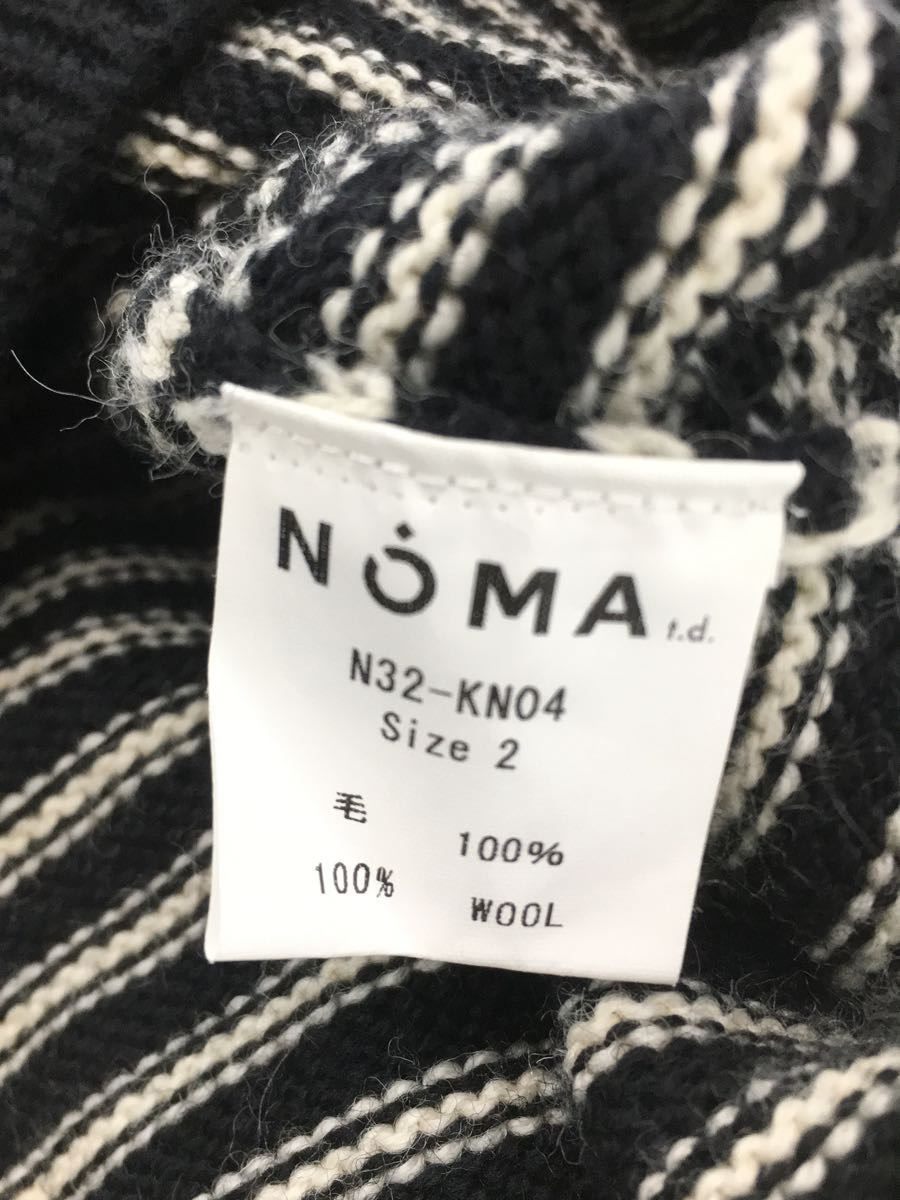 NOMA t.d.◇Damage Stripe ニット/セーター/S/ウール/BLK/ボーダー/N32