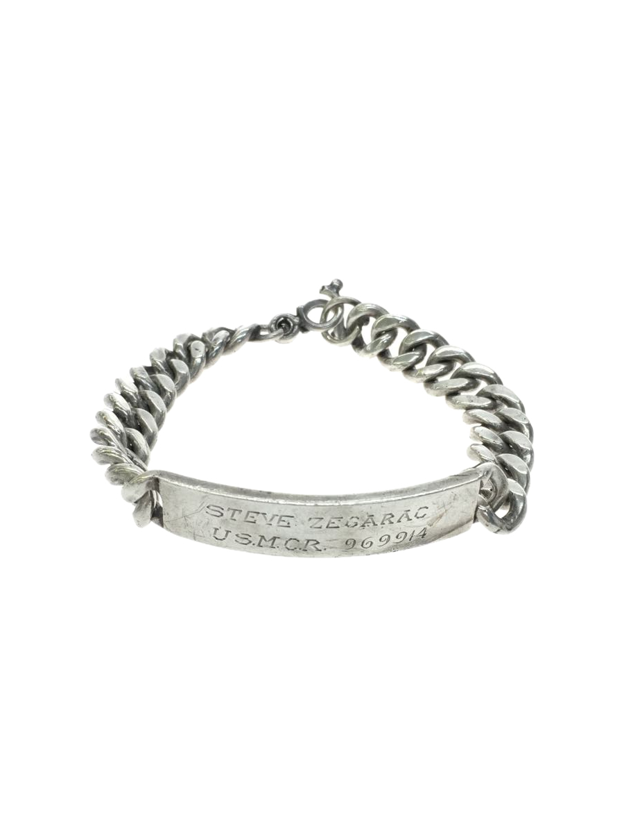 MILITARY◇Vintage/IDブレスレット/SILVER/ | www.consejocica.org