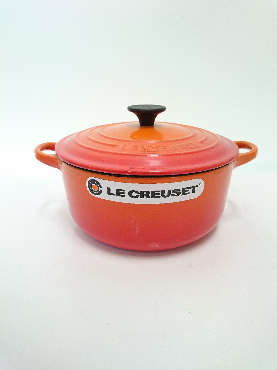 LE CREUSET◇鍋/ココットロンド/オレンジ | bioimune.com.br