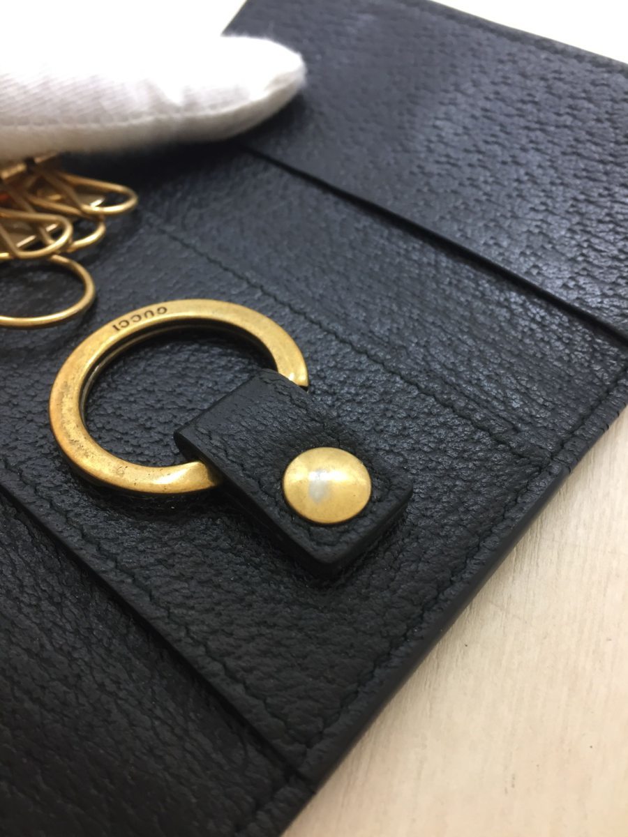 GUCCI◇/435305 DJ20T 1000/GGマーモント/6連キーケース/レザー