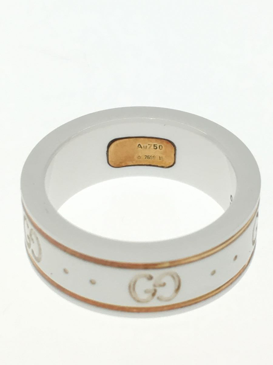 GUCCI◇アイコンリング/セラミック/K18/10号/WHT/ゴールド | www
