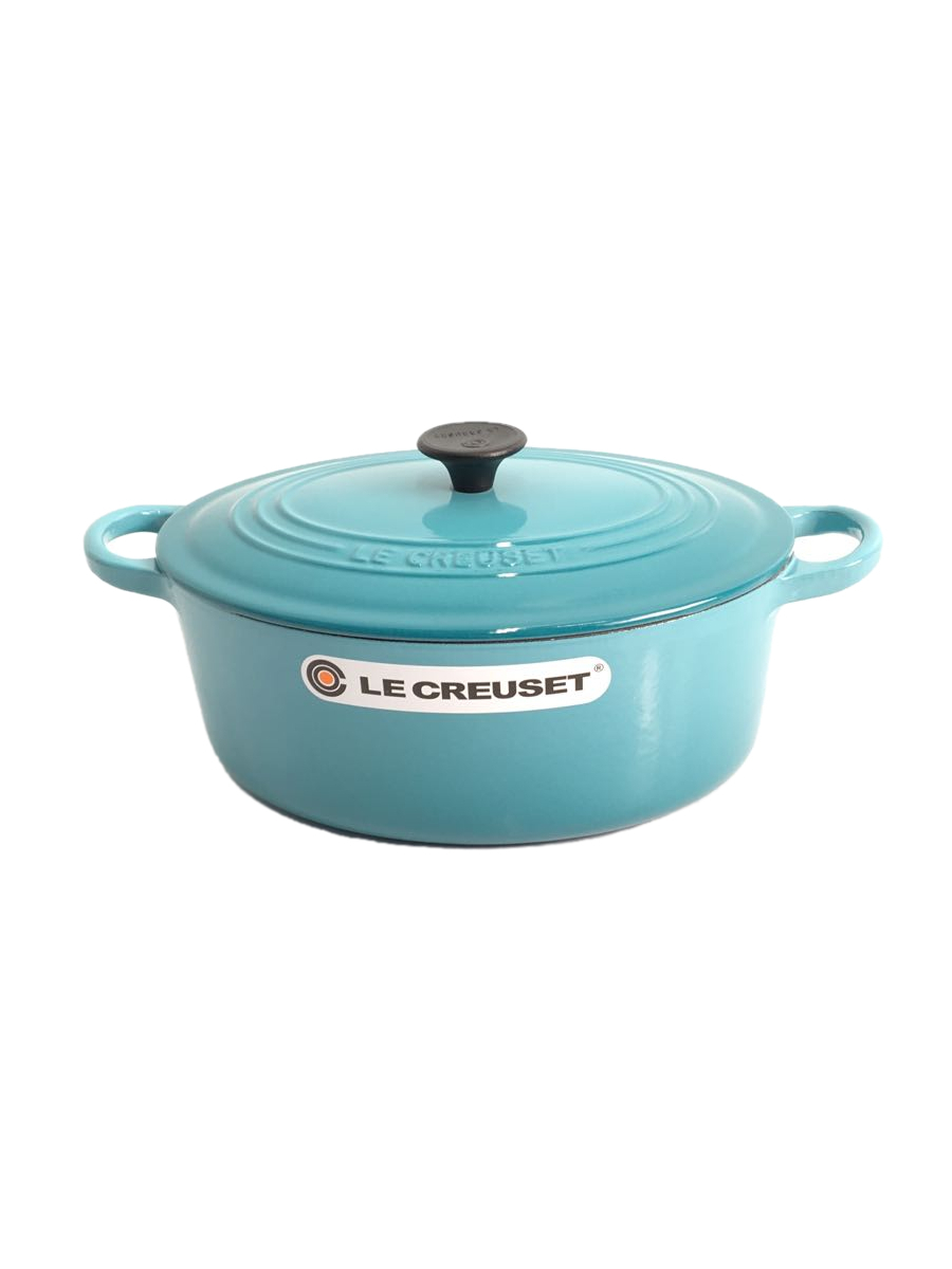 LE CREUSET◇鍋/ブルー/ホーロー鍋/ココット・オーバル 25cm