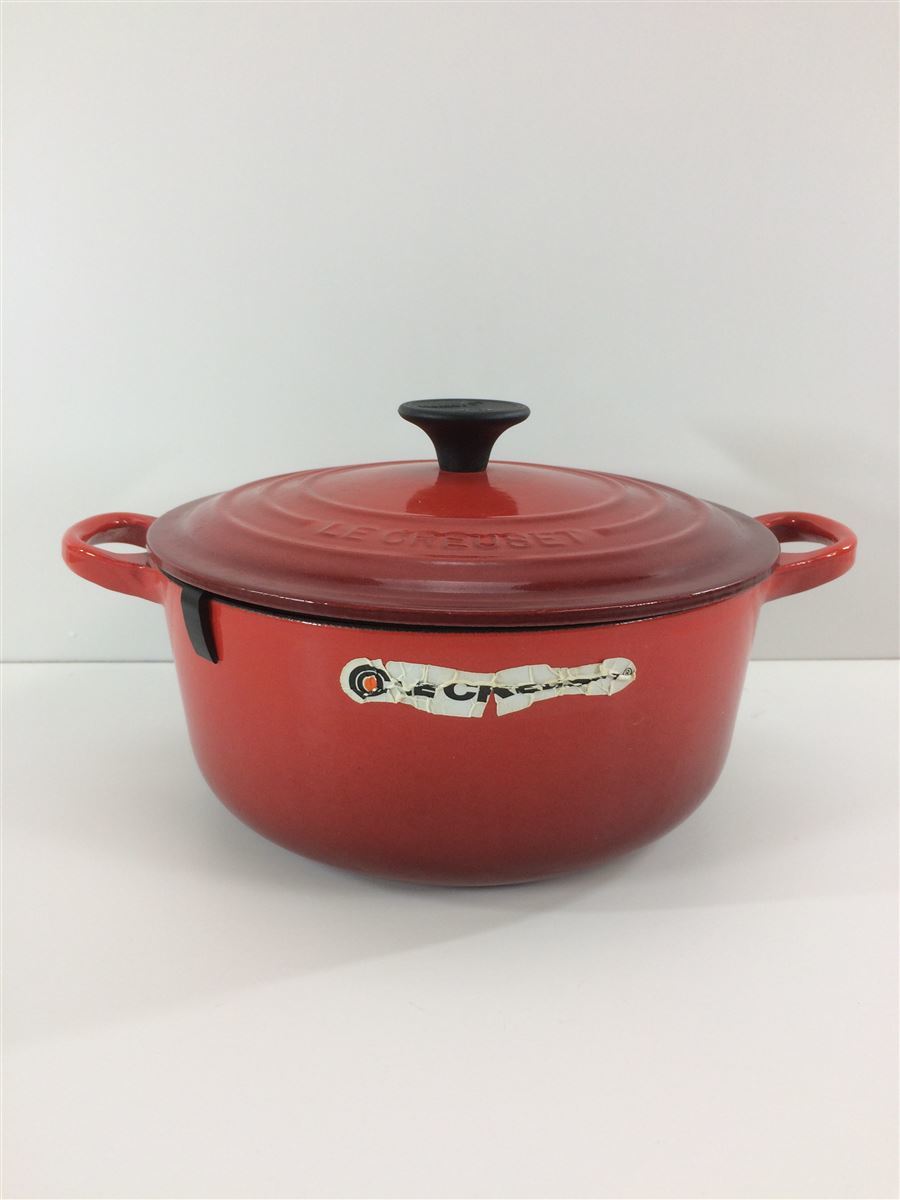LE CREUSET◆鍋/RED 両手鍋