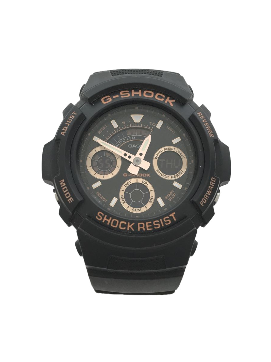 CASIO クォーツ腕時計 G-SHOCK/デジアナ/ラバー/BLK/BLK/4778(アナログ 