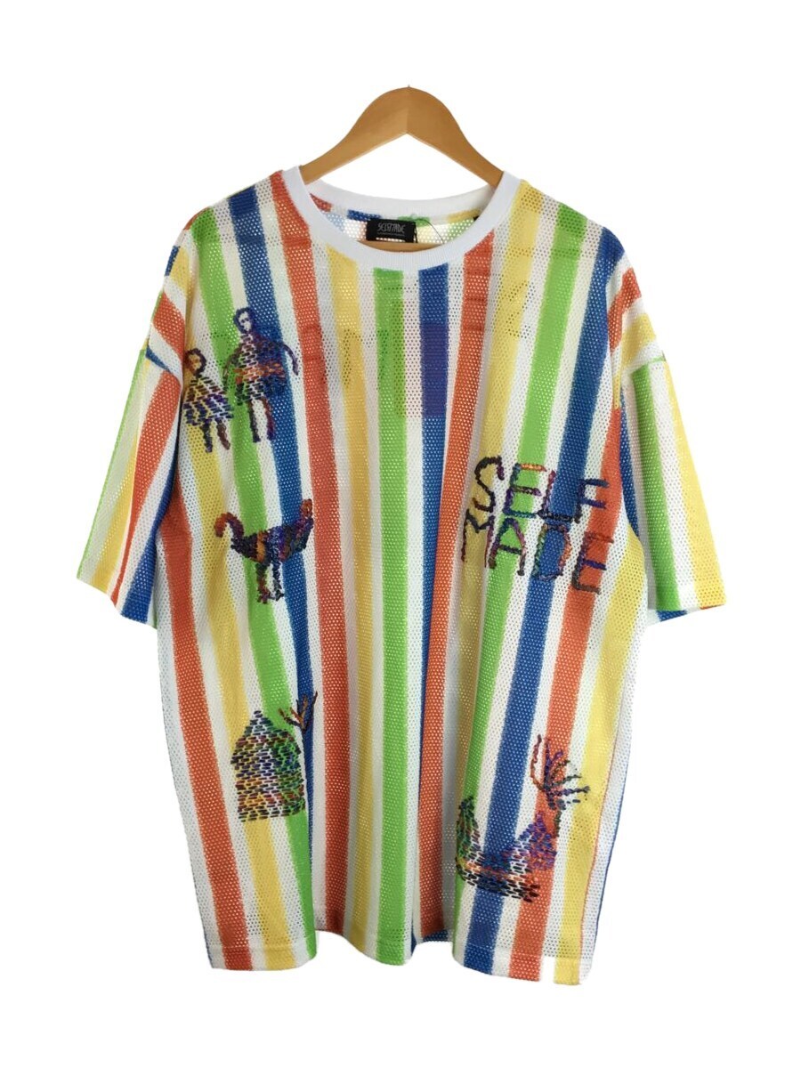SELFMADE◇20SS/OVERSIZED MESH T-SHIRT /MULTI/タグ付/M/コットン