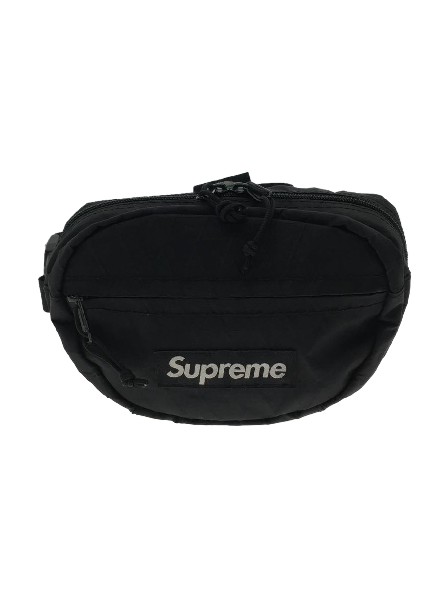 Supreme◆18AW Waist Bag/ナイロン/BLK ウエストバッグ