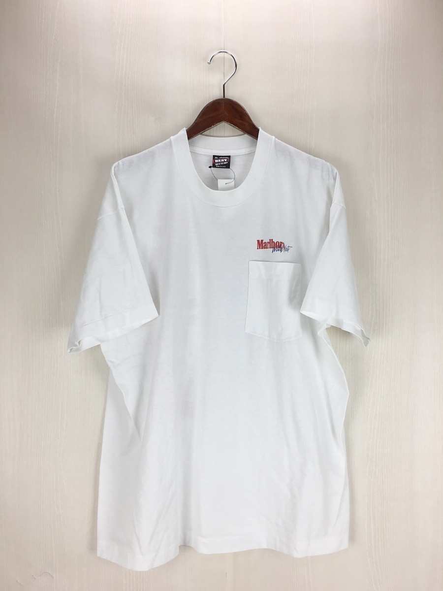 FRUIT OF THE LOOM◆Tシャツ/XL/WHT/80S/MARBOLO/シングルステッチ/胸ポケット その他
