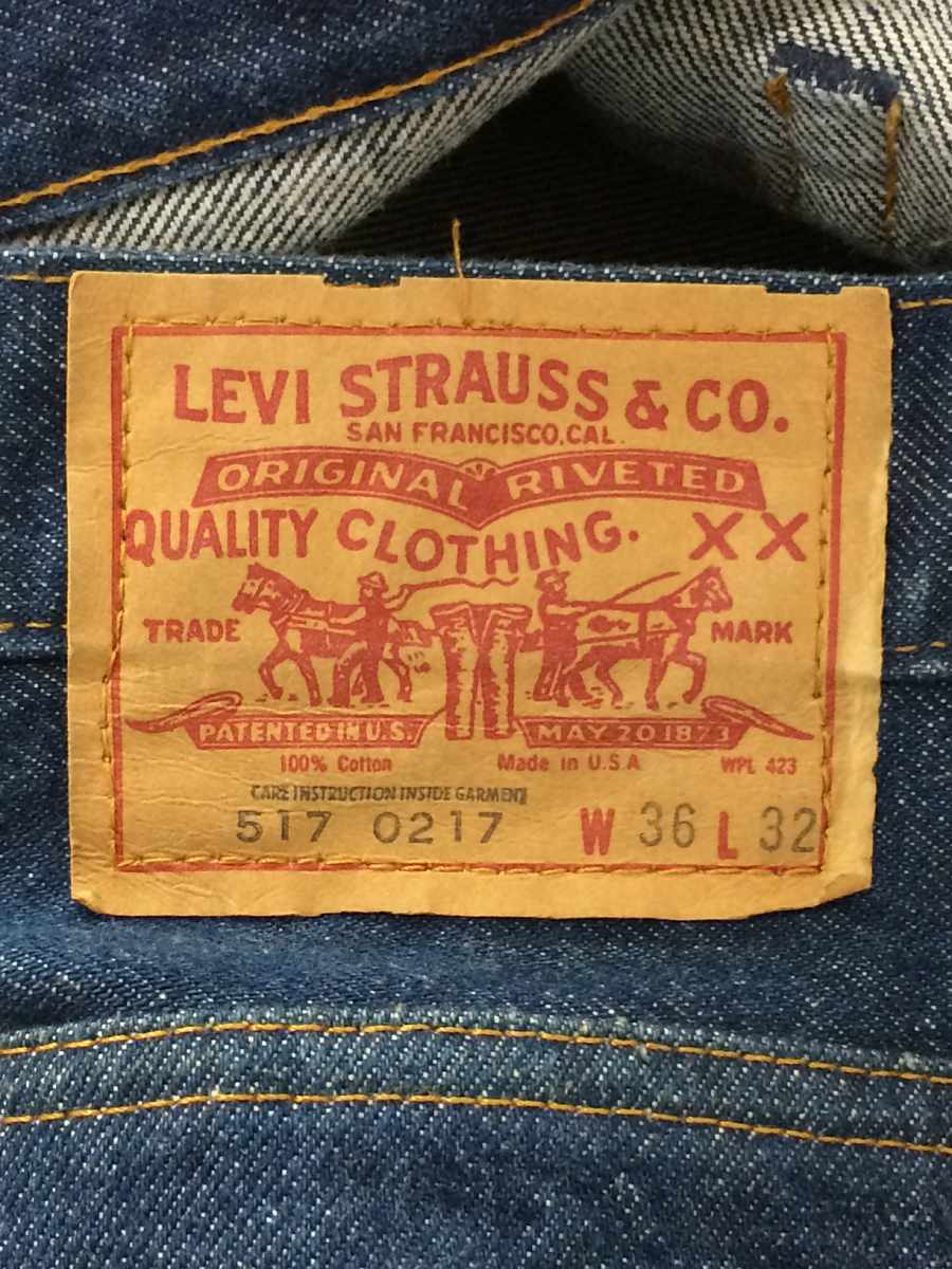 Levi's◇ブーツカットパンツ/36/デニム/インディゴ/80s/517/36×32