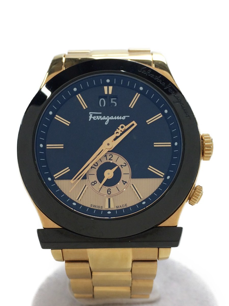 Salvatore Ferragamo 激安通販専門店 サルヴァトーレフェラガモ クォーツ腕時計 アナログ ステンレス 2021新作 GLD 全体的に小キズ有