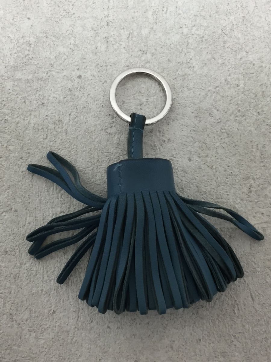 HERMES◇キーホルダー/レザー/BLU twispwa.com