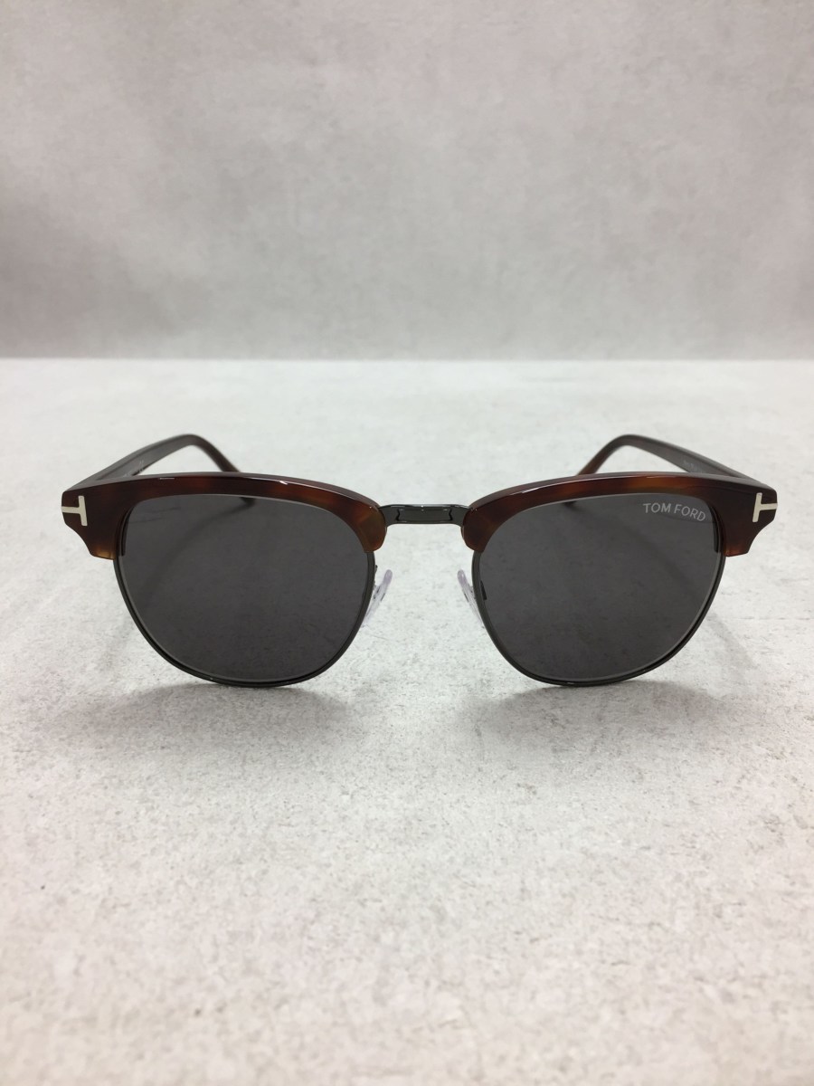 TOM FORD◇サングラス/FT248 52A/ハーフリム/ベッコウ柄/BRW/BRW