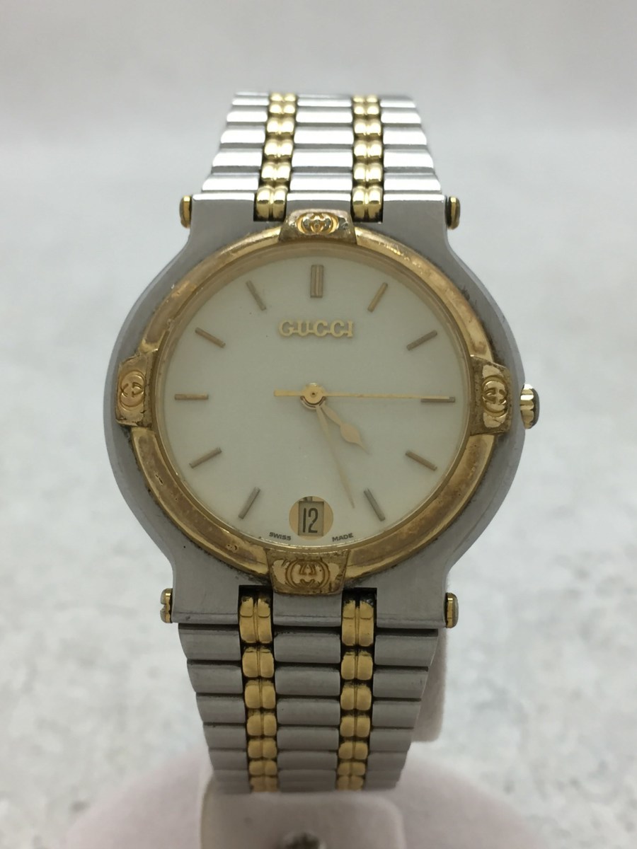 GUCCI グッチ 9000M コンビ デイト クオーツ - 通販 - gofukuyasan.com