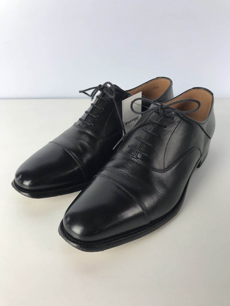 scotch grain◇ストレートチップ/内羽根/ドレスシューズ/25cm/BLK