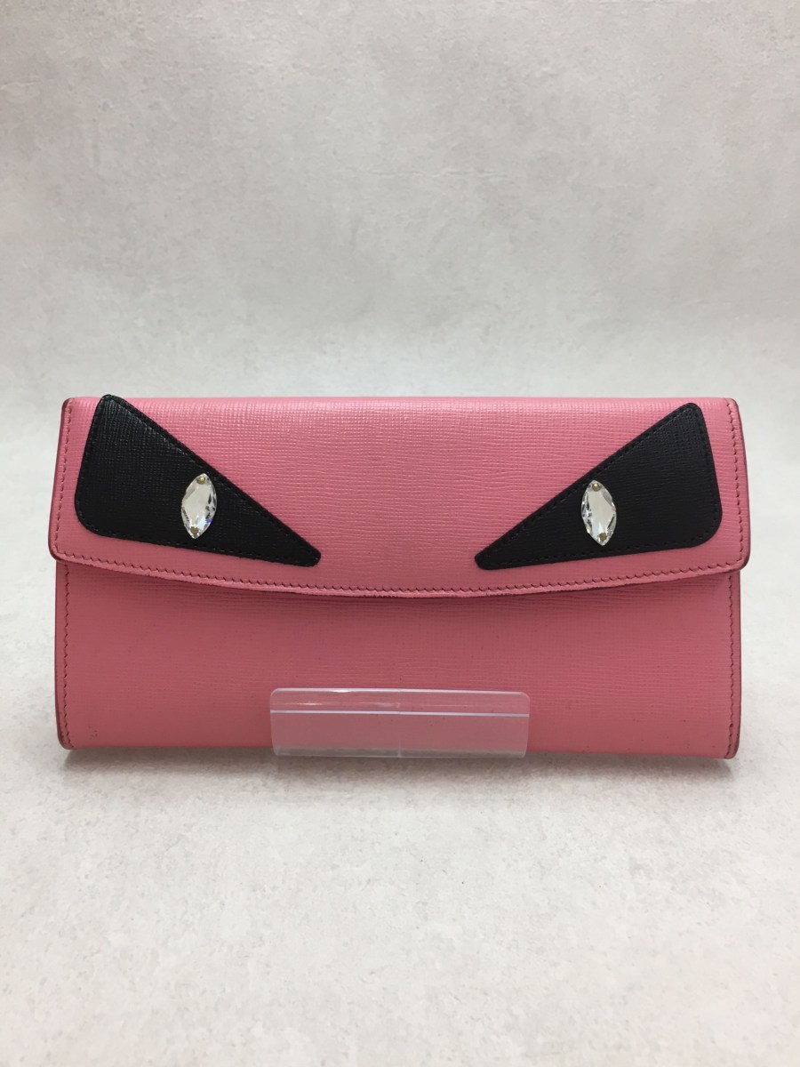 FENDI◇長財布/レザー/PNK/レディース/モンスター | visualloop.com