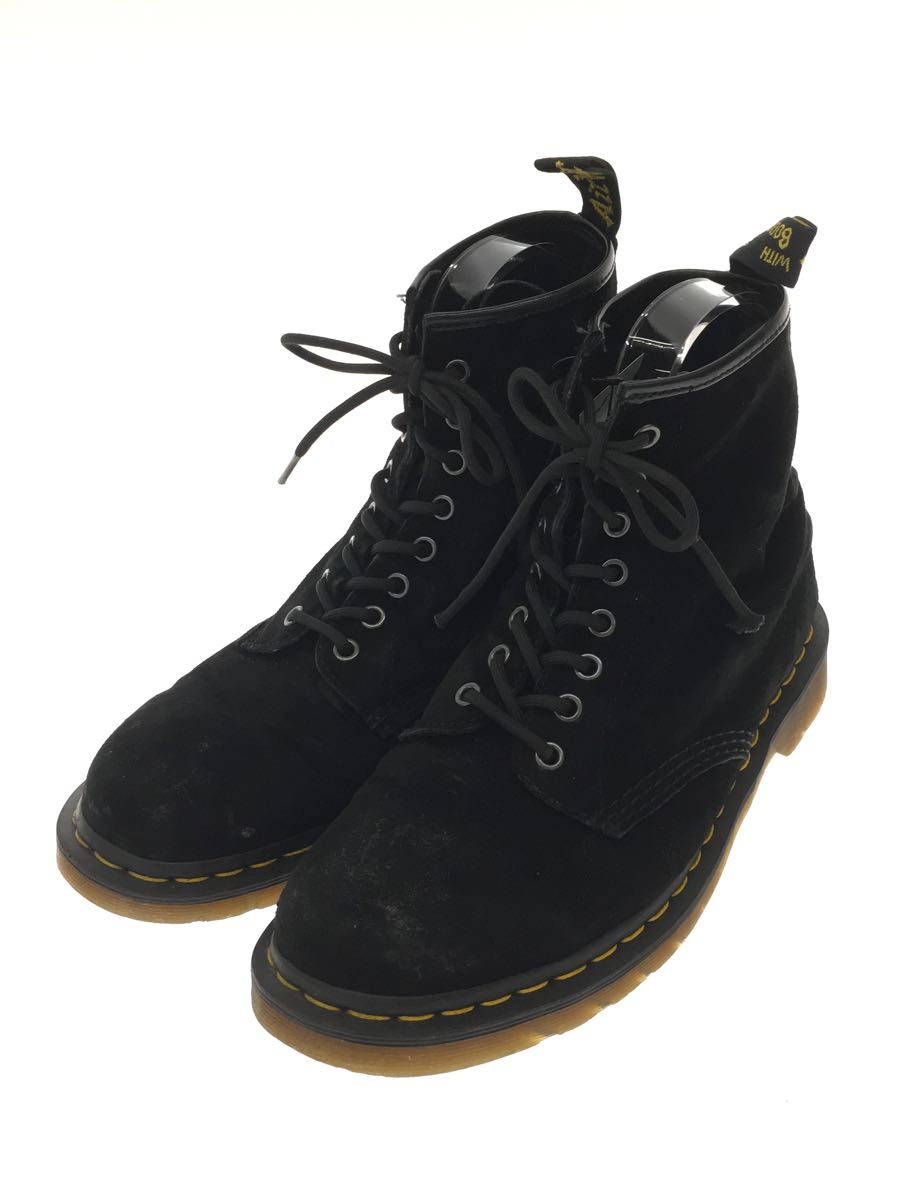 Dr.Martens◇8ホール/レースアップブーツ/28cm/BLK/スウェード