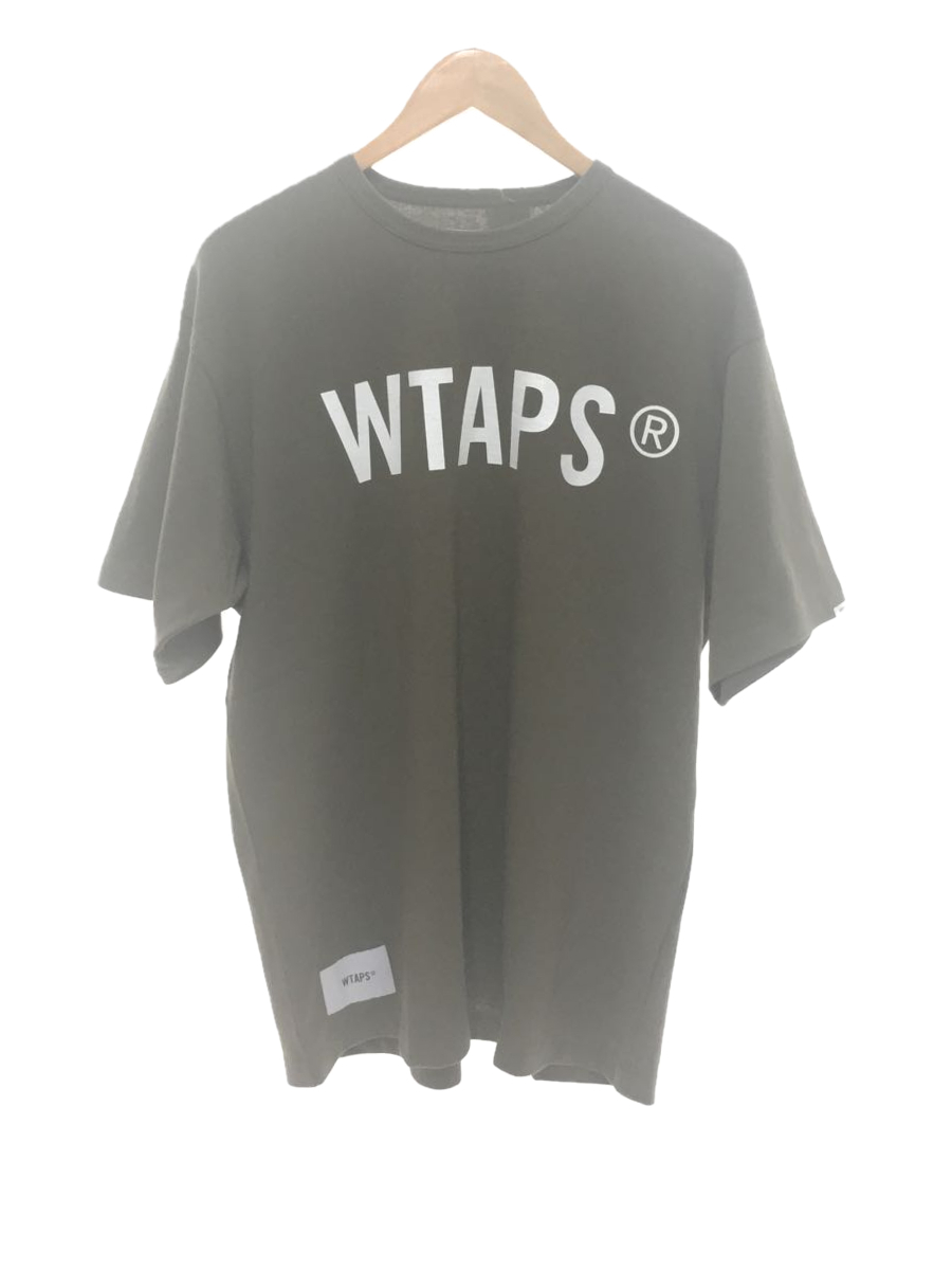 WTAPS◆21SS/BANNER SS TEE/COTTON/Tシャツ/3/コットン/KHK/211ATDT-CSM15