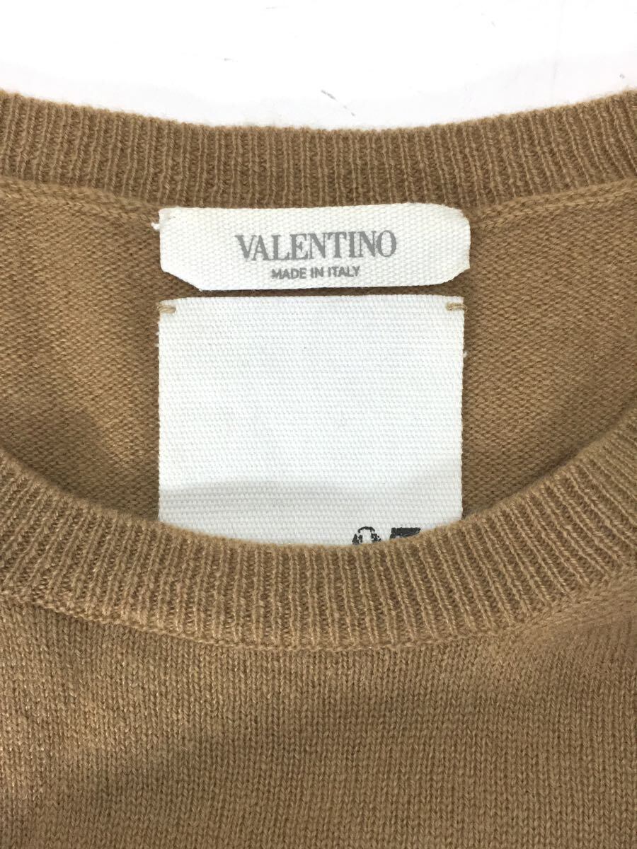 VALENTINO◇ロックスタッズセーター/ニット/S/カシミヤ/BEG