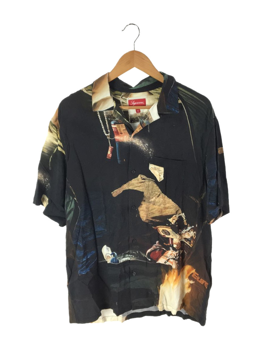 Supreme 21SS Firecracker Rayon S BLK Shirt 上質 から厳選した レーヨン 総柄 XL