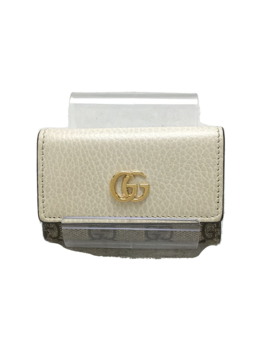 GUCCI◇6連キーケース/レザー/WHT/総柄/GG/456118 0959 jointandspine.com