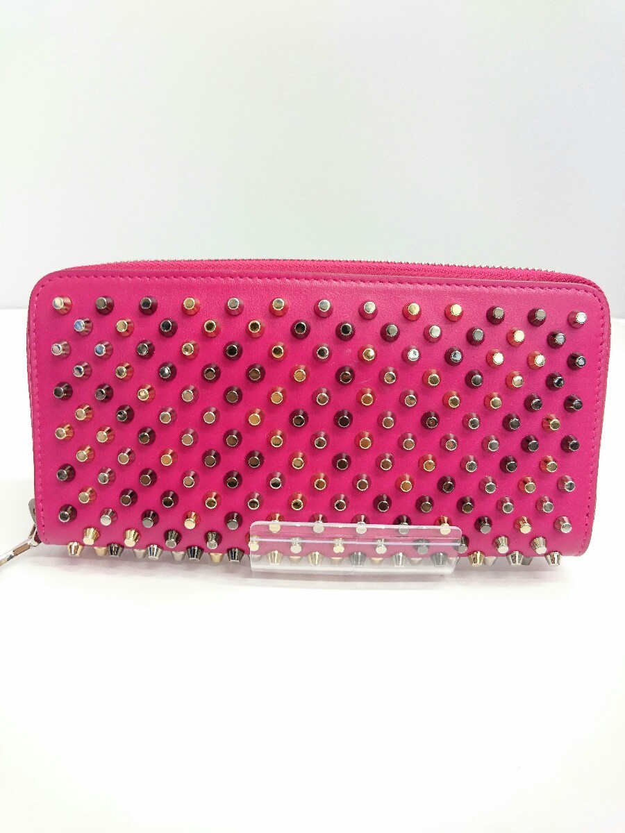 Christian Louboutin◇長財布/レザー/PNK/無地/レディース www.grupo ...