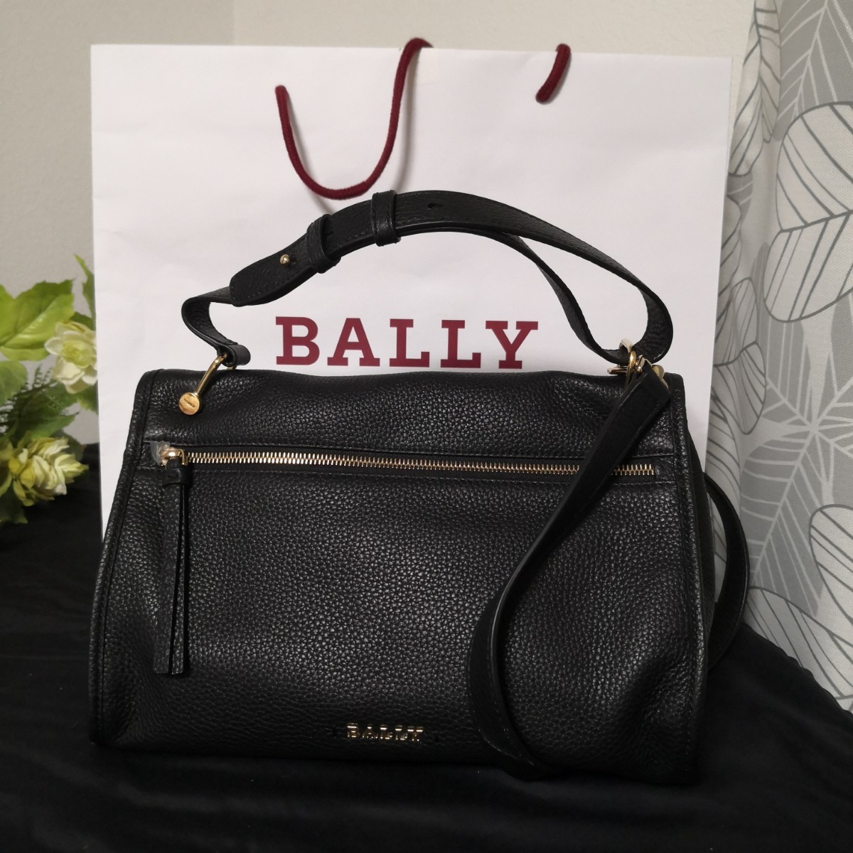 バリー BALLY BLOOM HOBO SMハンドバッグ ２Way ショルダーバッグ ブラック