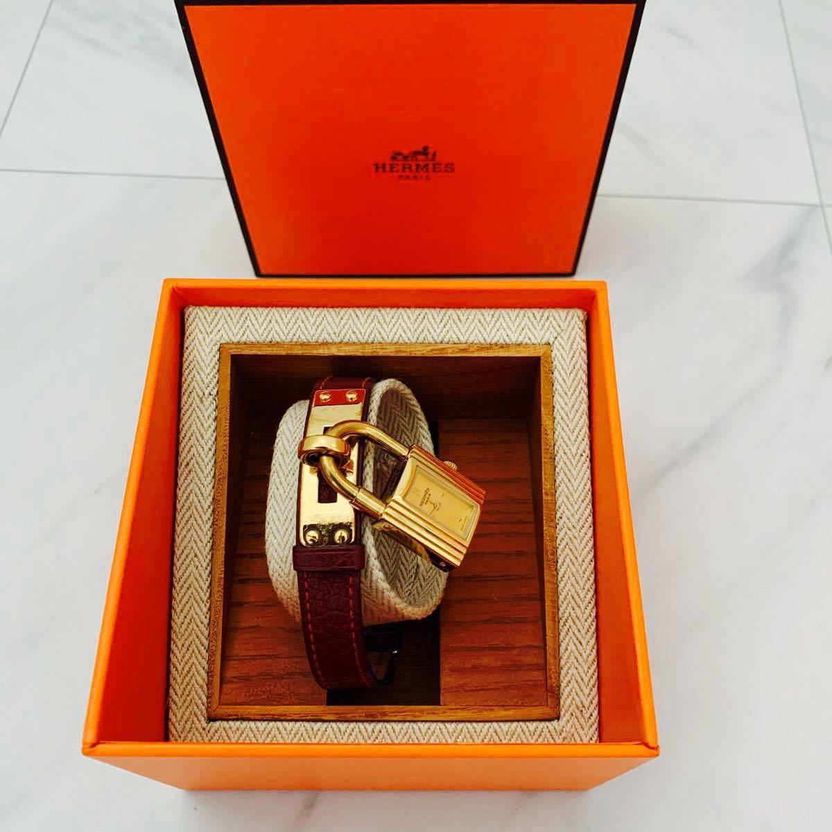 正規販売店】 HERMES エルメス クロアジュール 電池新品 レディース