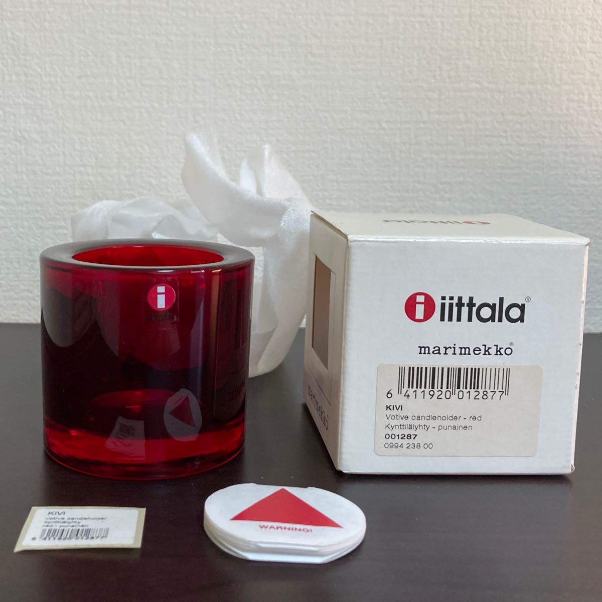 イッタラ iittala キビ kivi レッド キャンドルホルダー 希少 レア