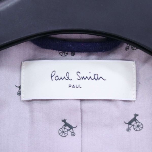 Paul Smith PAUL ポールスミス 通年 シルク混♪ ネップ 1B テーラード ジャケット ブレザー Sz.40　レディース 紺 日本製　D2T00593_3#O_画像6
