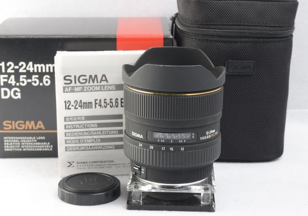 〓 美品 シグマ SIGMA 12-24mm F4.5−5.6 爆買い！ 元箱 #403-23 55％以上節約 キヤノン用 HSM 付属品 DG